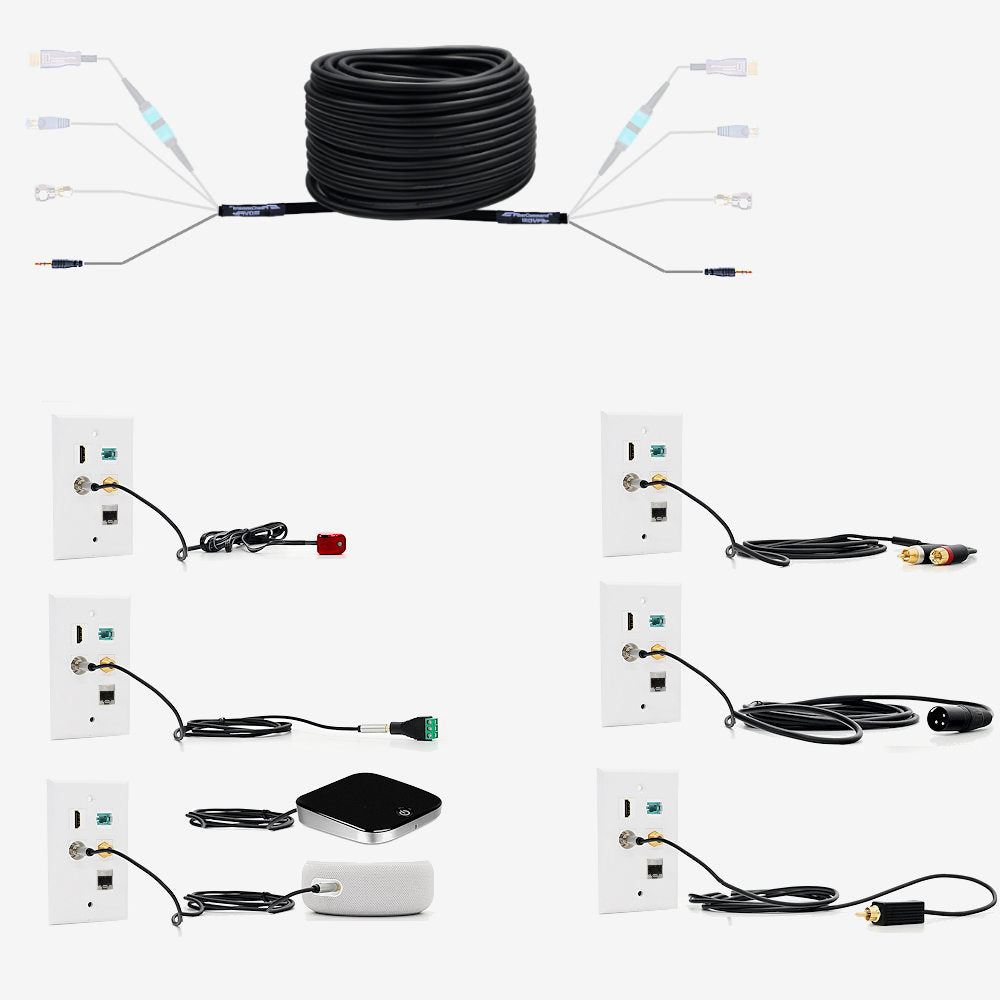 PureFiber® XG |ケーブルのみ |ハイブリッド光ファイバー銅線ケーブル
