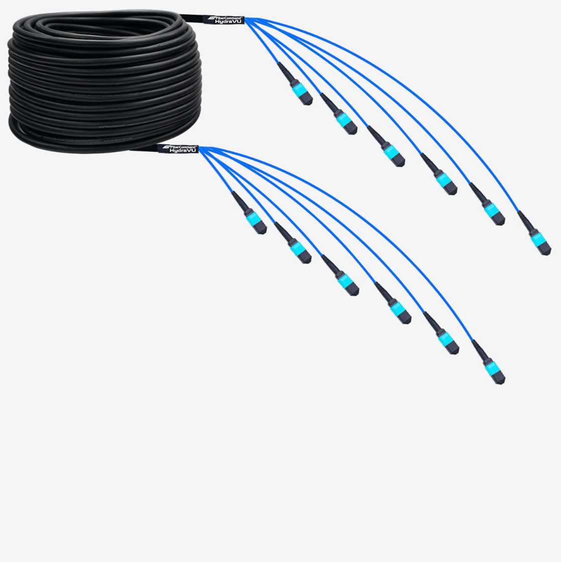 Hydraview® 36 | كابل الألياف الضوئية 36 خيوط منتهية مسبقًا بـ 6 MPO