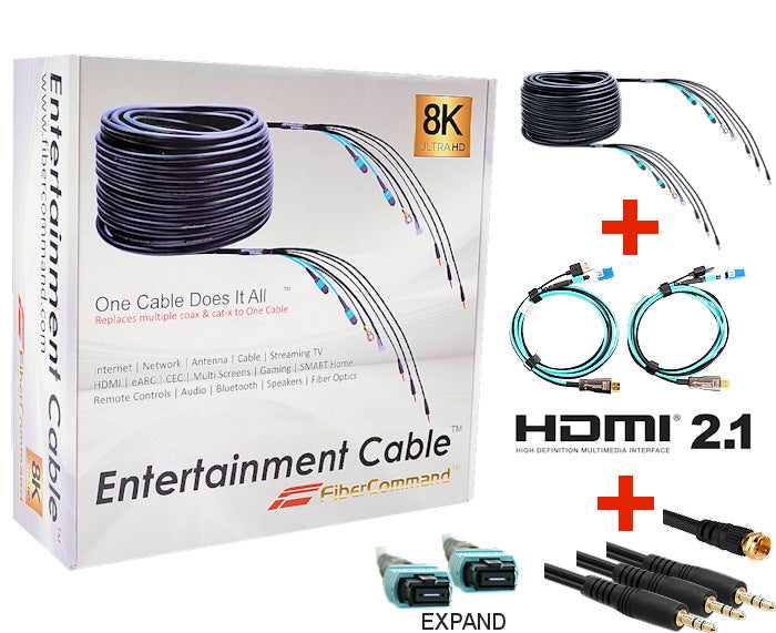PureFiber® PRO HDMI Pre-Terminated Hybrid Fiber Cable with HDMI