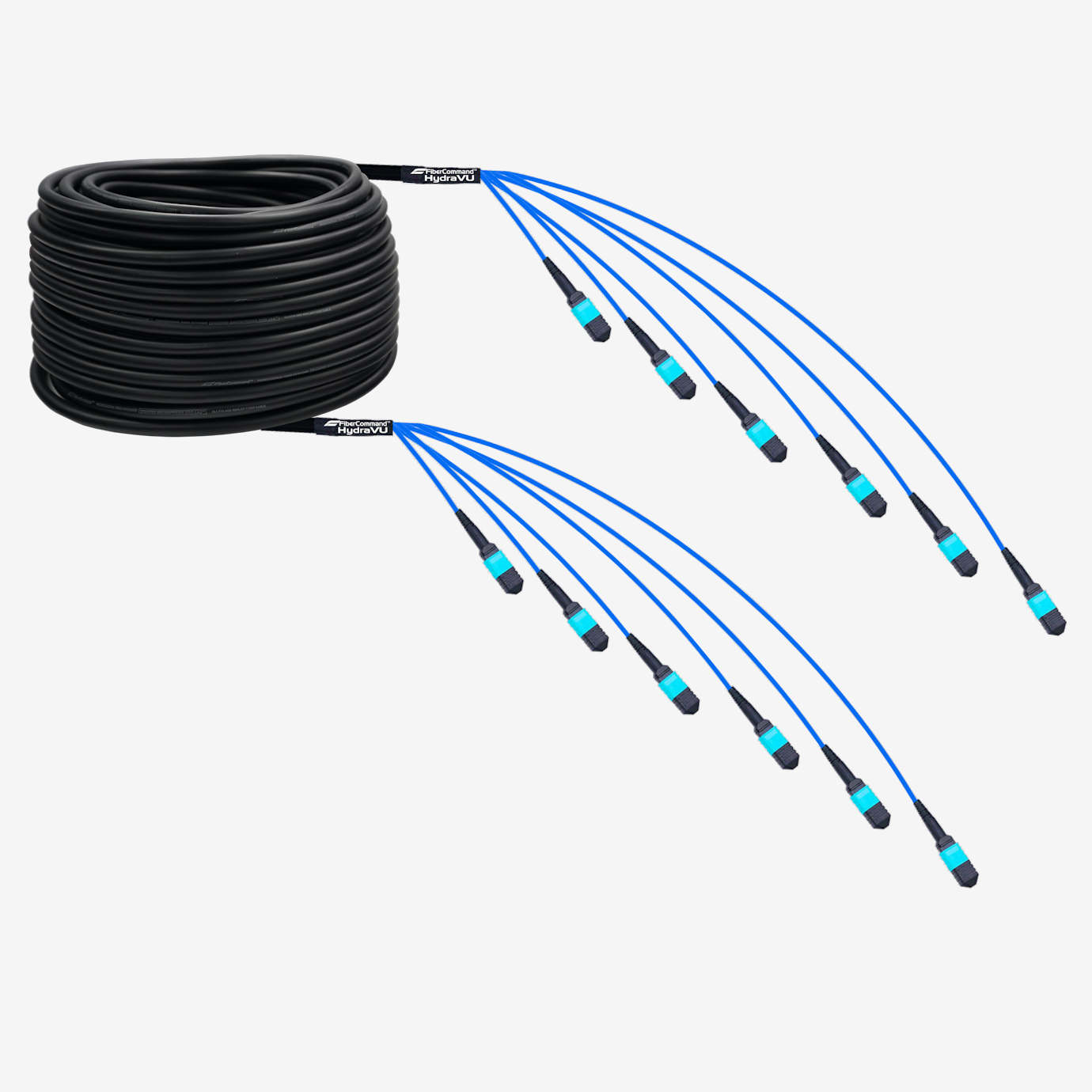 Hydraview® 36 | كابل الألياف الضوئية 36 خيوط منتهية مسبقًا بـ 6 MPO