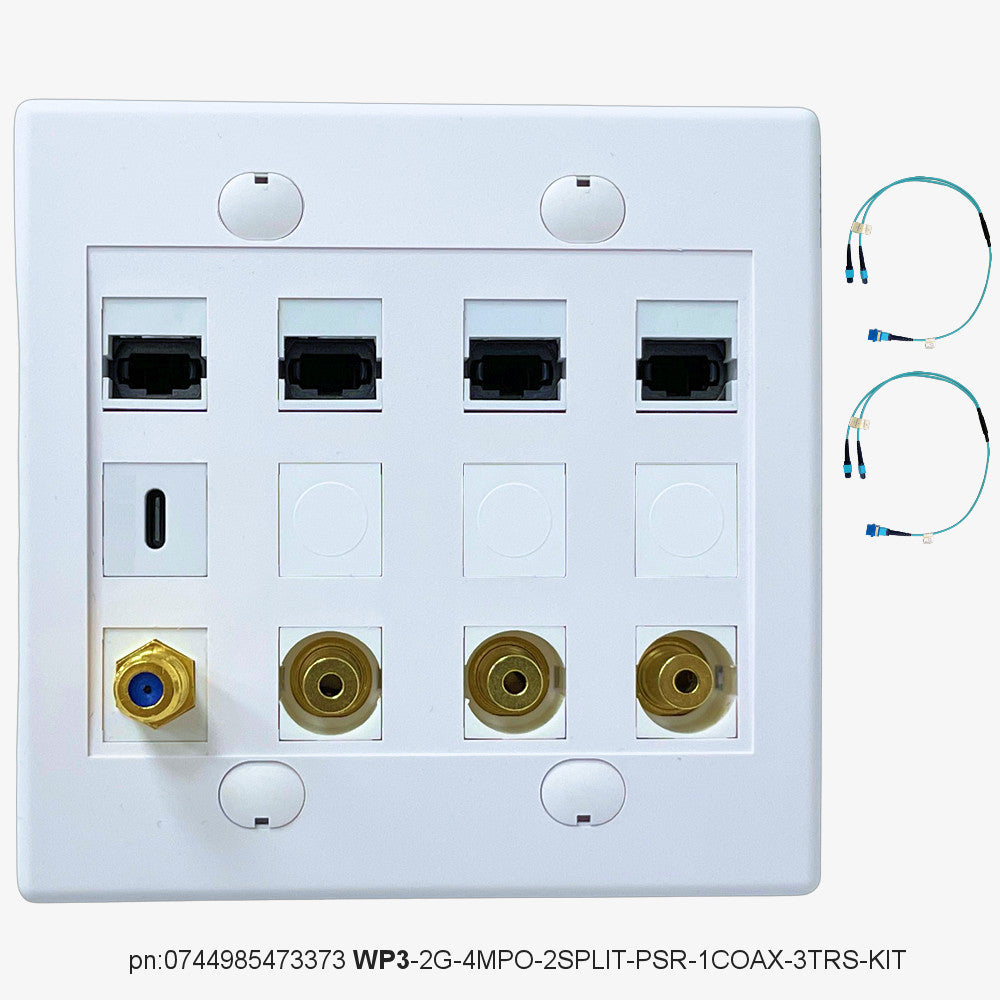 FiberWallplate® - WP3 | PureFiber® PRO-24 Kablo için tasarlanmıştır