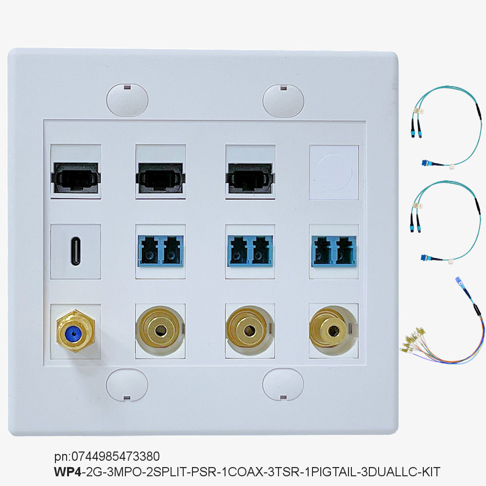 FiberWallplate® - WP4 | PureFiber® PRO-24 Kablo için tasarlanmıştır