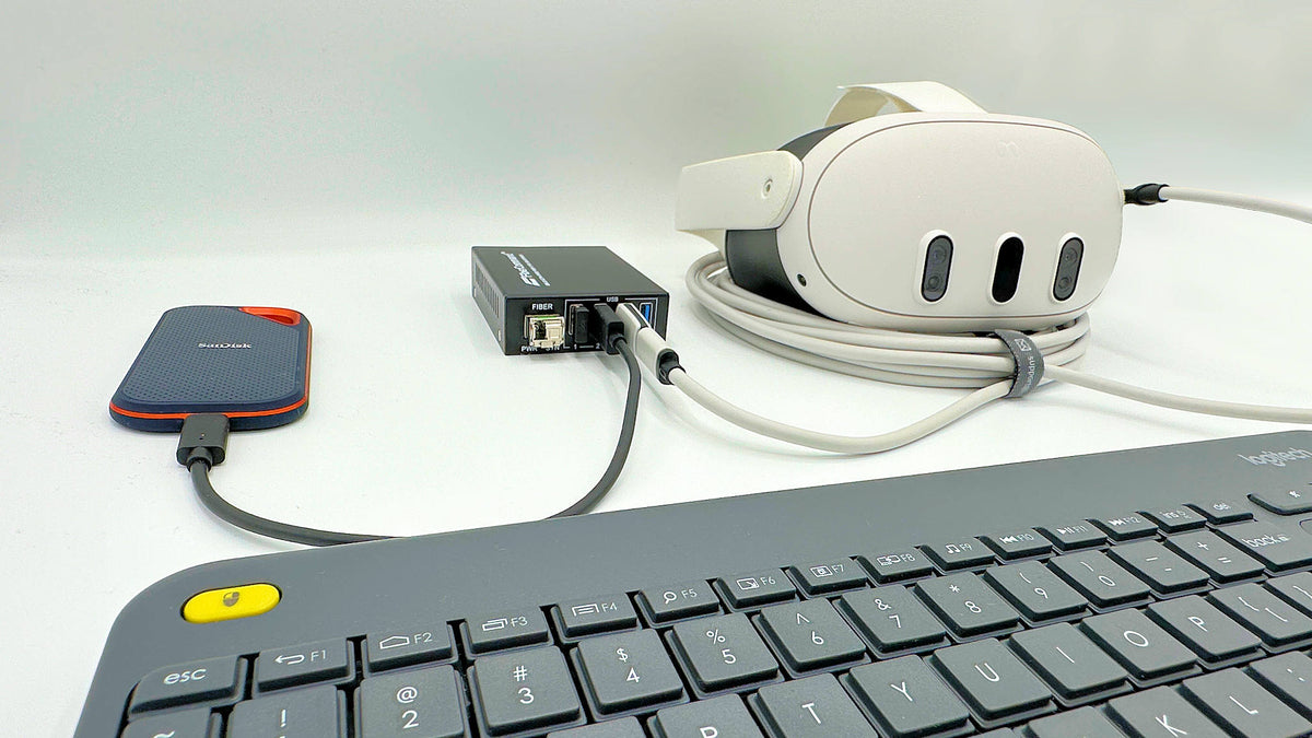 USB32-FIBER  | Four ports USB-3.2 extender over single fiber backward compatible USB 2.0 / 3.0 / 3.1