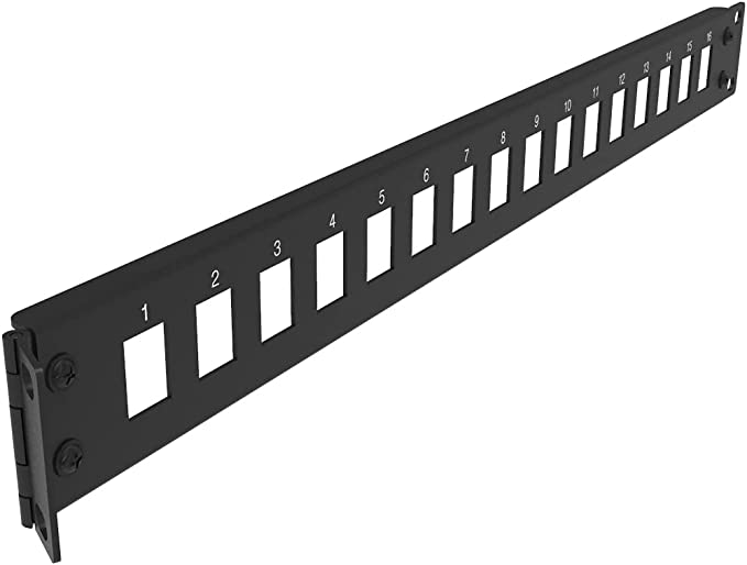 12-poorts 1U-patchpaneel voor keystone-aansluiting