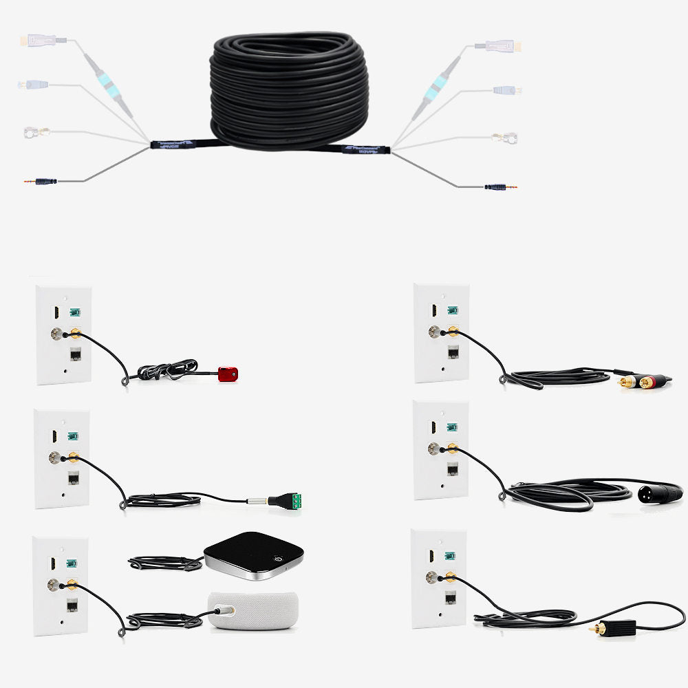 Câble fibre optique pré-raccordé 4 brins 300 mètres - FASTCABLING