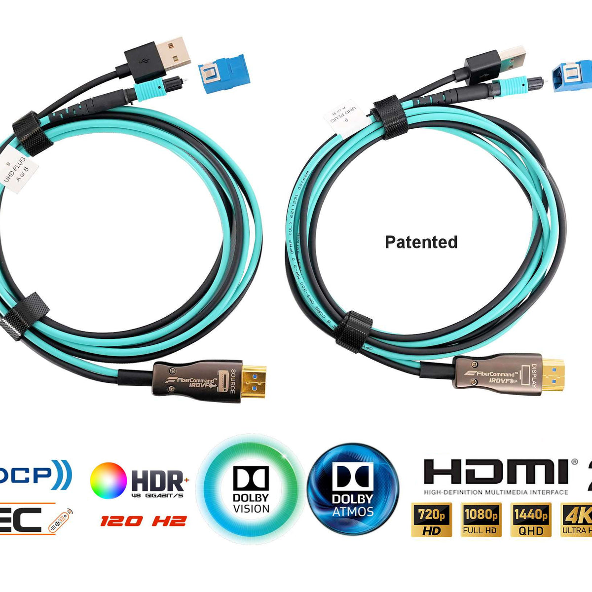 PURELINK FiberX Series - HDMI 8K ULS Fiber Extender Cable - 15m - LSZH, HDMI  Cables, HDMI/DP Cables