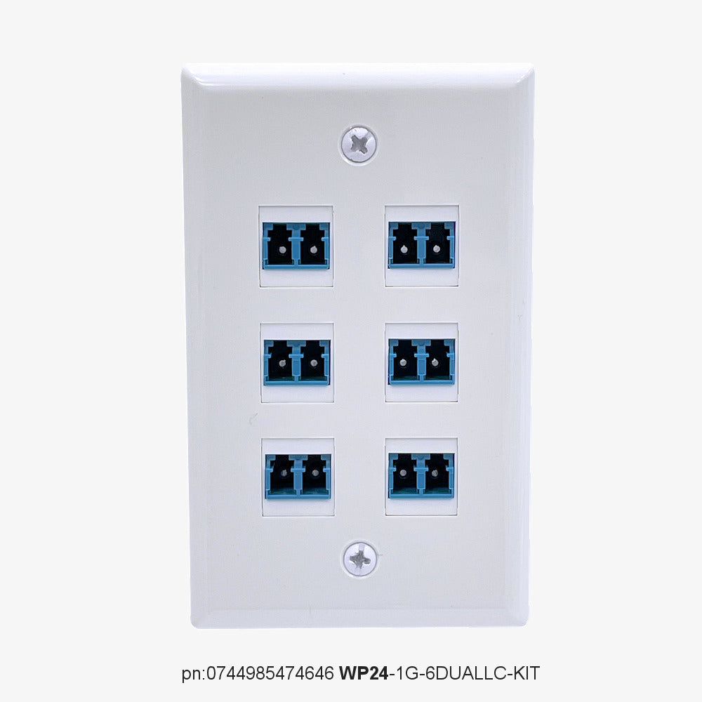 FiberWallplate® - WP24  |  12 LC 1-Gang Wall Plate