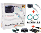 pre-terminated hybrid fiber optic cable with hdmi usb speakers aux smar home controls compatible wit wall plates for in wall home wiring installation