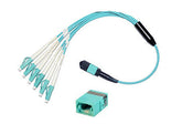 mpo to 6 lc pigtail breakout cable adapter multimode by fibercommand