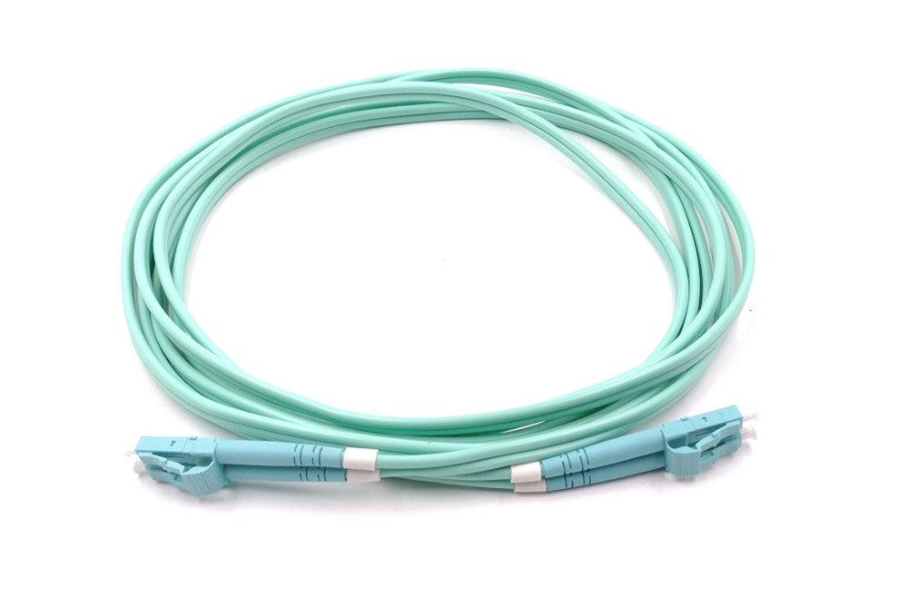 professional lc duplex multimode om3 fiber optic patch cords by fibercommand
