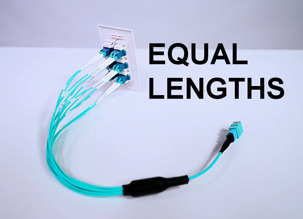 ULTRAFLEX LC | 12 LC OM3 armored premium fiber optic cable with interchangeable ends
