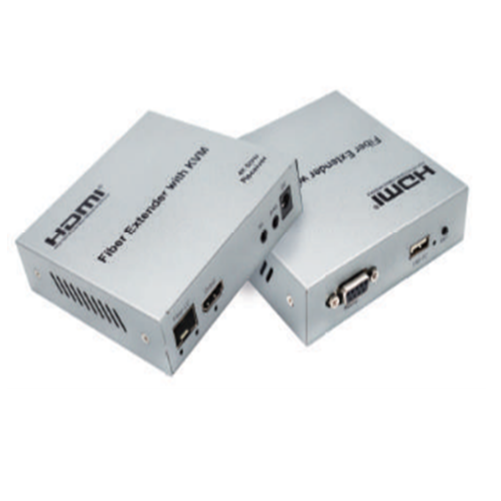 FIBERKONTOR | KVM Office Extender 4K@60 HDMI TASTATURMUS over fiberoptisk hastighet